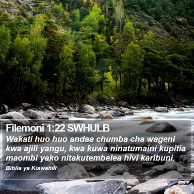 Filemoni 1:22 SWHULB Bible Verse Image