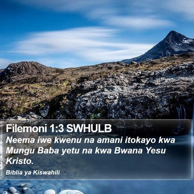 Filemoni 1:3 SWHULB Bible Verse Image