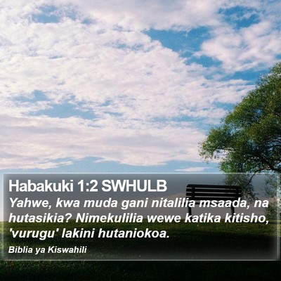 Habakuki 1:2 SWHULB Bible Verse Image