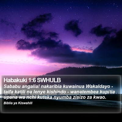 Habakuki 1:6 SWHULB Bible Verse Image