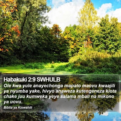 Habakuki 2:9 SWHULB Bible Verse Image