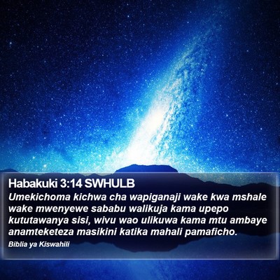 Habakuki 3:14 SWHULB Bible Verse Image