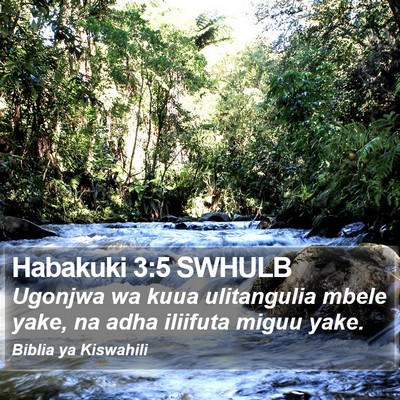 Habakuki 3:5 SWHULB Bible Verse Image