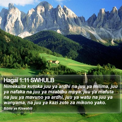 Hagai 1:11 SWHULB Bible Verse Image