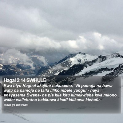 Hagai 2:14 SWHULB Bible Verse Image