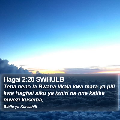 Hagai 2:20 SWHULB Bible Verse Image