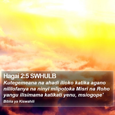 Hagai 2:5 SWHULB Bible Verse Image