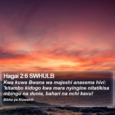 Hagai 2:6 SWHULB Bible Verse Image