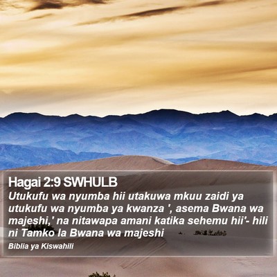 Hagai 2:9 SWHULB Bible Verse Image
