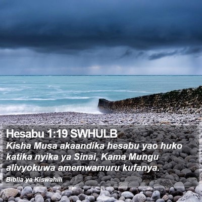 Hesabu 1:19 SWHULB Bible Verse Image