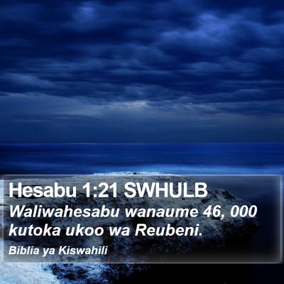 Hesabu 1:21 SWHULB Bible Verse Image