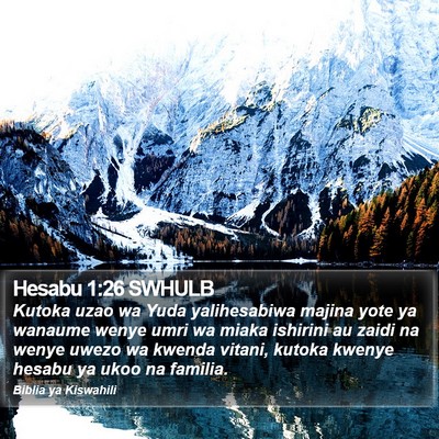 Hesabu 1:26 SWHULB Bible Verse Image
