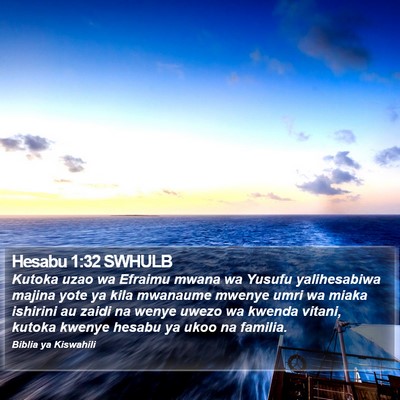 Hesabu 1:32 SWHULB Bible Verse Image