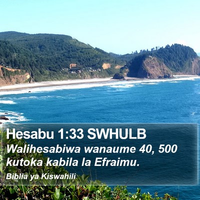 Hesabu 1:33 SWHULB Bible Verse Image