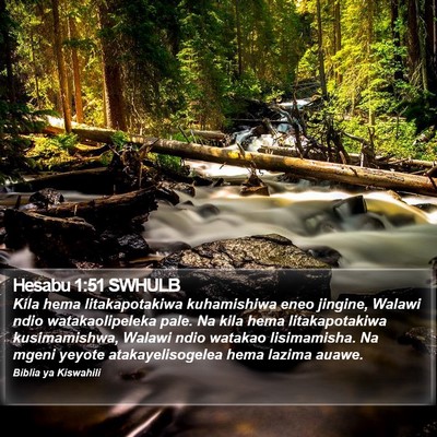 Hesabu 1:51 SWHULB Bible Verse Image