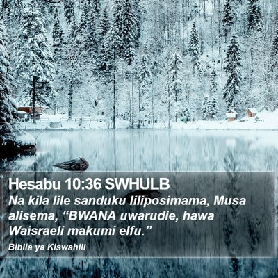 Hesabu 10:36 SWHULB Bible Verse Image
