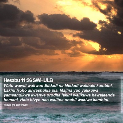 Hesabu 11:26 SWHULB Bible Verse Image