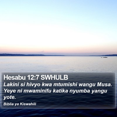 Hesabu 12:7 SWHULB Bible Verse Image