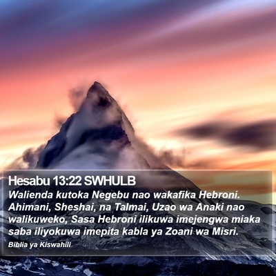 Hesabu 13:22 SWHULB Bible Verse Image