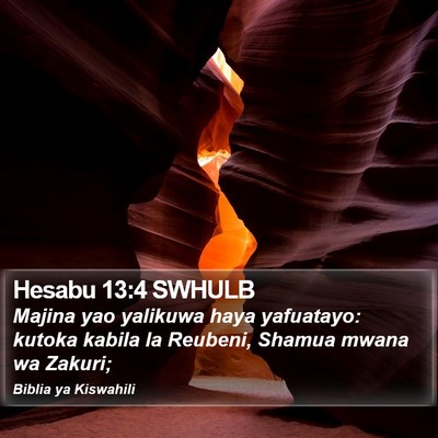 Hesabu 13:4 SWHULB Bible Verse Image