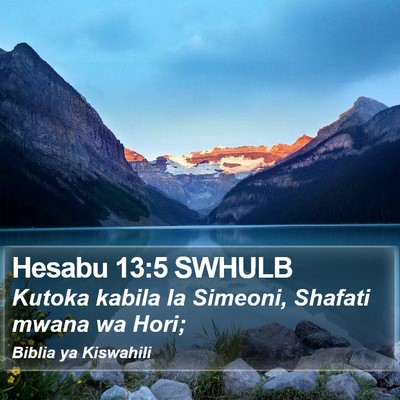 Hesabu 13:5 SWHULB Bible Verse Image