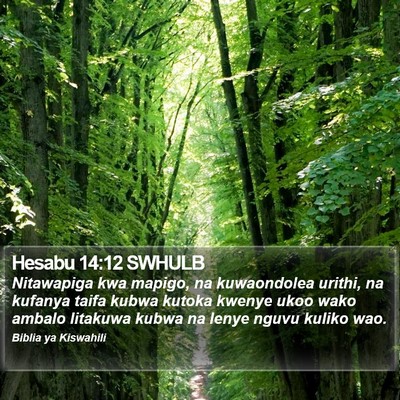 Hesabu 14:12 SWHULB Bible Verse Image