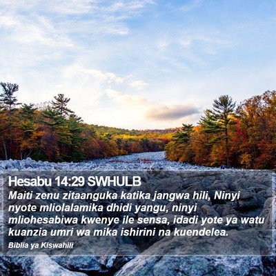 Hesabu 14:29 SWHULB Bible Verse Image