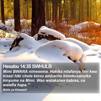 Hesabu 14:35 SWHULB Bible Verse Image