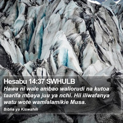 Hesabu 14:37 SWHULB Bible Verse Image