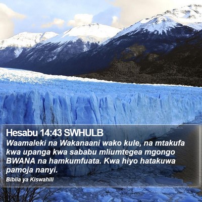 Hesabu 14:43 SWHULB Bible Verse Image