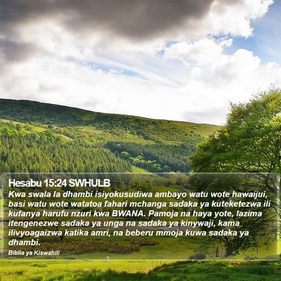 Hesabu 15:24 SWHULB Bible Verse Image