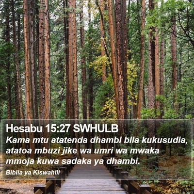 Hesabu 15:27 SWHULB Bible Verse Image