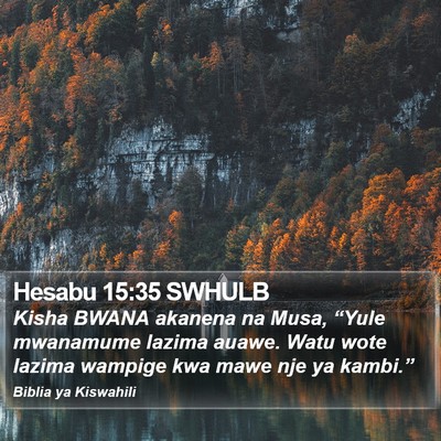 Hesabu 15:35 SWHULB Bible Verse Image