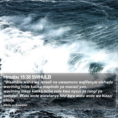 Hesabu 15:38 SWHULB Bible Verse Image