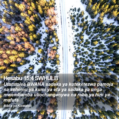 Hesabu 15:4 SWHULB Bible Verse Image