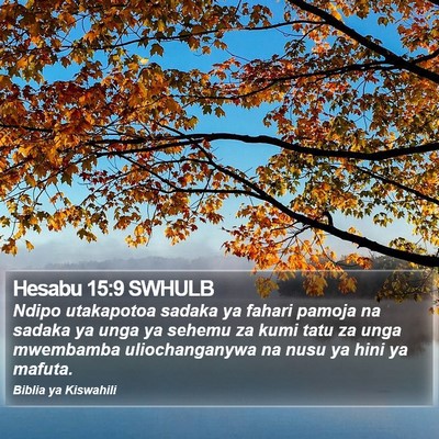 Hesabu 15:9 SWHULB Bible Verse Image