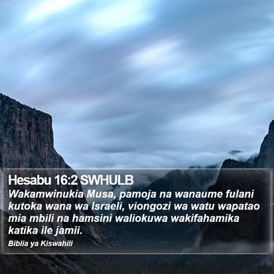Hesabu 16:2 SWHULB Bible Verse Image