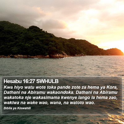 Hesabu 16:27 SWHULB Bible Verse Image