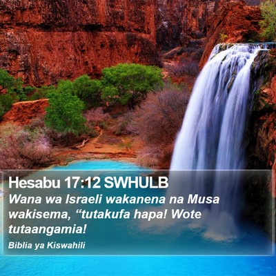 Hesabu 17:12 SWHULB Bible Verse Image