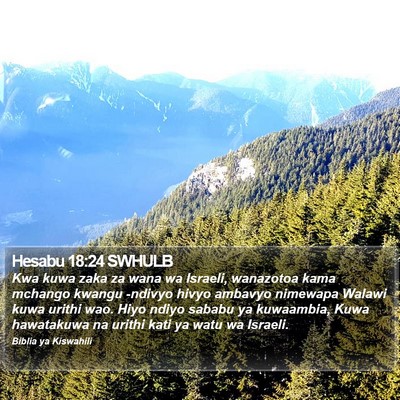 Hesabu 18:24 SWHULB Bible Verse Image
