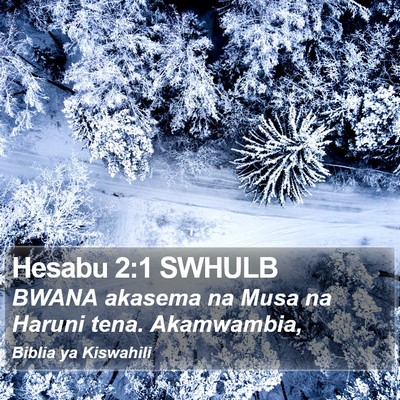 Hesabu 2:1 SWHULB Bible Verse Image