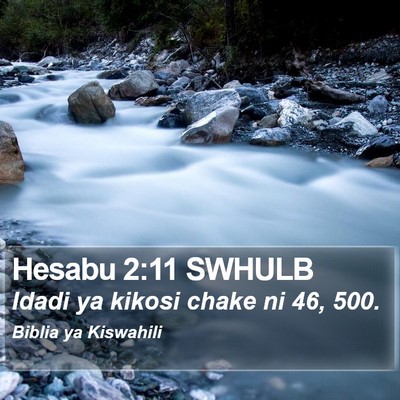 Hesabu 2:11 SWHULB Bible Verse Image