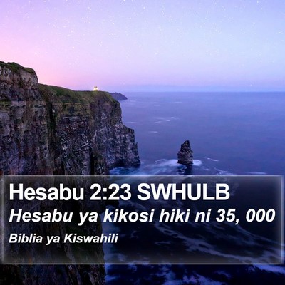 Hesabu 2:23 SWHULB Bible Verse Image