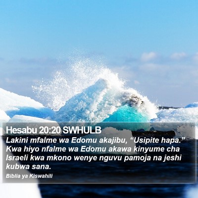 Hesabu 20:20 SWHULB Bible Verse Image