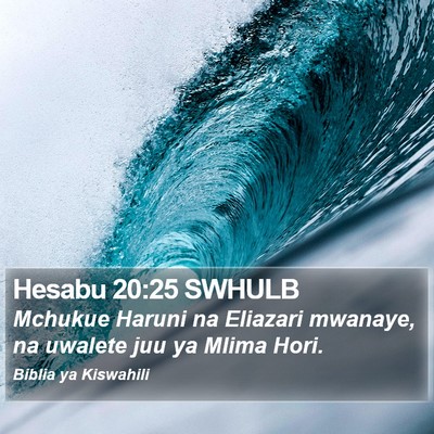 Hesabu 20:25 SWHULB Bible Verse Image