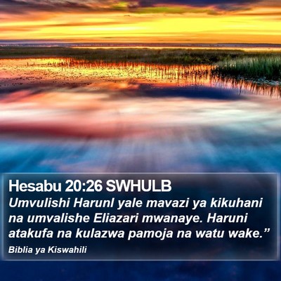 Hesabu 20:26 SWHULB Bible Verse Image