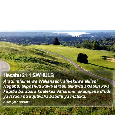 Hesabu 21:1 SWHULB Bible Verse Image