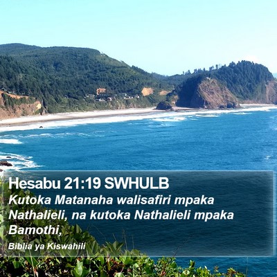 Hesabu 21:19 SWHULB Bible Verse Image