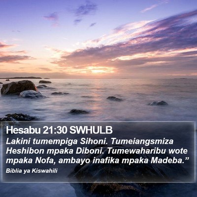 Hesabu 21:30 SWHULB Bible Verse Image