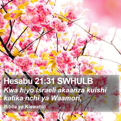 Hesabu 21:31 SWHULB Bible Verse Image